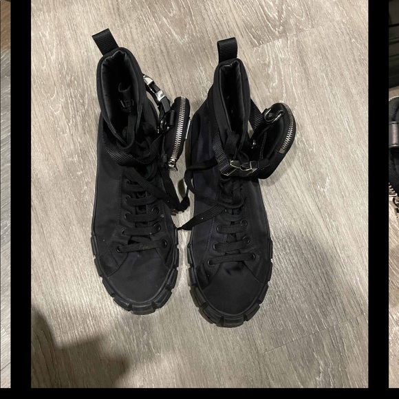 Prada Wheel Re-Nylon high-top sneakers - Picture 3 of 7